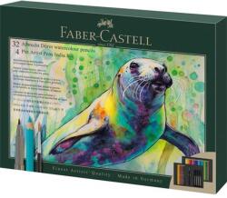 Faber-Castell Akvarell ceruza készlet, ecsettel, FABER-CASTELL "Albrecht Dürer & Pitt Artist Pen", 37 db-os szett (TFC217553)
