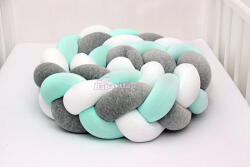  Fonott rácsvédő 210-es fehér/szürke/menta