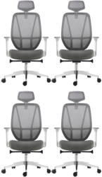 Mercury 4PACK Ergonomikus irodai szék AFRODITE szürke, napi 8 órás üléssel (4 db)