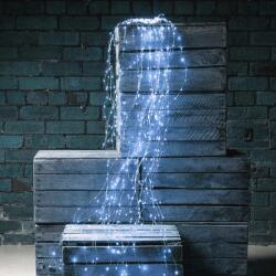 ProGarden 300 micro LED-es, hideg fehér, hálózati adapteres, vízesés fényfüggöny, 3 m (AX8701530)