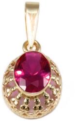 Ékszershop Piros köves galériás arany medál (1321680)