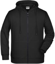 Daiber Hanorac pentru bărbați cu fermoar din bumbac bio 8026 - Neagră | 3XL (8026-1780887)
