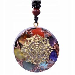  Orgonit Nyaklánc Lázuli Ametiszt Jáspis Türkiz Topáz Csakra Harmonizáció (Naszyjnik z Jaspisem,Turkusem, Lazurytem)