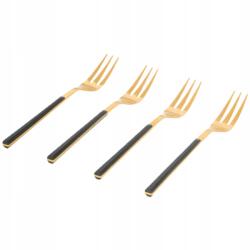 Action Arany színű desszertvilla készlet, 4 darabos, 16 cm-es, fekete (3208363)