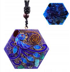 Orgonit Nyaklánc Főnix Madár Malachit Lazurit Amazonit Réz Ajándéknak (Lazuryt amazonit NASZYJNIK ORGONIT FENIKS)