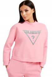 GUESS Rózsaszín Pamut Női Pulóver Kerek Nyakkivágással M Gxf