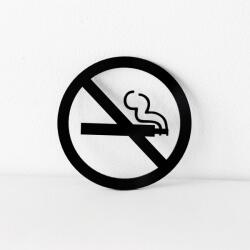 Tilos A Dohányzás Tábla 9x9 CM Fekete Plexiből (TZP_1)