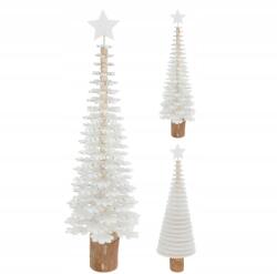  dekoráció Fa 40x12cm fa Fehér formakeverék (8711295387333)