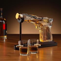 The Source Set Decantor în Formă de Pistol cu 2 Pahare Whisky Pahar