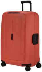 Samsonite ESSENS négykerekű, agyagvörös csatos nagy bőrönd 75 cm 146912-7060 - minosegitaska