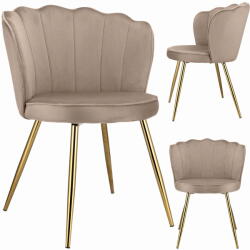 Klubfotel FIORE étkezőszék - bézs/arany