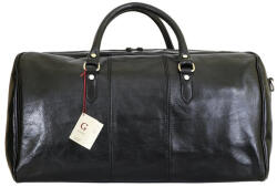 GREGORIO 130/0788 fekete bőr utazótáska 55 x 28 x 26 cm (8019)