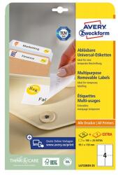 AVERY Etikett AVERY L4733REV-25 99, 1x139 mm univerzális visszaszedhető 30 íves (L4733REV-25) - irodaszerwebaruhaz