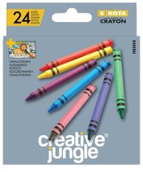 Creative Jungle Zsírkréta CREATIVE JUNGLE Grey kerek hegyezettt 24 színű (CFA2454)