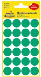 AVERY Etikett AVERY 3006 jelölőpont 18mm zöld 96 darabos (3006) - irodaszerwebaruhaz