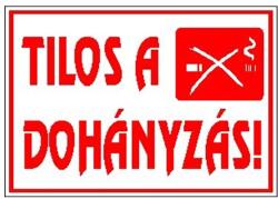 Gungl Dekor Matrica Tilos a dohányzás! fehér "C (221 / 30) - irodaszerwebaruhaz