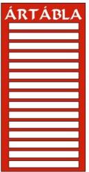 Gungl Dekor Piktogram ártábla 15 rek. piros (101/P) - irodaszerwebaruhaz