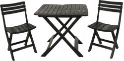 ProGarden Komodo kerti bútor 3 darabos szett antracit színben (001951)