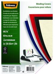 Fellowes Hátlap FELLOWES Delta A/4 250 g matt bőrhatású királykék 100/csom (5371305) - irodaszerwebaruhaz