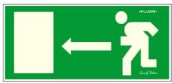 Gungl Dekor Piktogram Menekülési irány balra zöld (FLUOR. ) (300 / 30) - irodaszerwebaruhaz