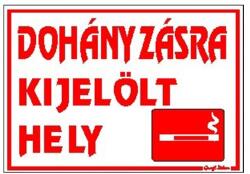Gungl Dekor Matrica Dohányzásra kijelölt hely fehér piros "C (221 / 20) - irodaszerwebaruhaz