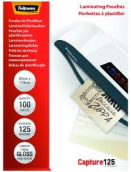 Fellowes Lamináló fólia FELLOWES 83x113 mm 125 mikron fényes 100/csom (5307101) - irodaszerwebaruhaz