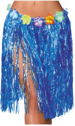 Fiestas Guirca Hawaii szoknya virágokkal, kék, 75 cm