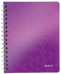 Leitz Spirálfüzet vonalas LEITZ Wow A/5 80 lapos lila (46390062)