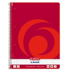 Herlitz Spirálfüzet kockás HERLITZ A/4 80 lapos perforált lyukasztott (00306456)