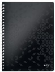 Leitz Spirálfüzet vonalas LEITZ Wow A/4 80 lapos fekete (46370095) - irodaszerwebaruhaz