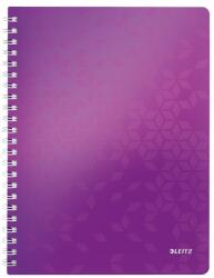 Leitz Spirálfüzet vonalas LEITZ Wow A/4 80 lapos lila (46370062)