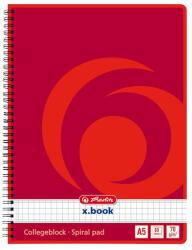 Herlitz Spirálfüzet kockás HERLITZ A/5 80 lapos perforált lyukasztott (00297531)