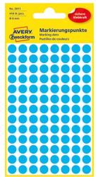 AVERY Etikett AVERY 3011 jelölőpont 8mm kék 416 darabos (3011) - irodaszerwebaruhaz