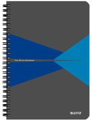 Leitz Spirálfüzet kockás LEITZ Office A/5 90 lapos karton borítóval kék (44580035)