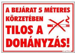 Gungl Dekor Piktogram A bejárat 5m-es körzetében tilos a dohányzás! piros (000/725) - irodaszerwebaruhaz