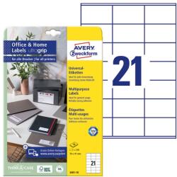 AVERY Etikett AVERY 3481-10 70x41mm univerzális 240 címke/doboz 10 ív/doboz (3481-10) - irodaszerwebaruhaz
