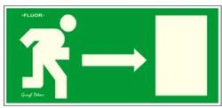 Gungl Dekor Piktogram Menekülési irány jobbra zöld (FLUOR. ) (300 / 31) - irodaszerwebaruhaz