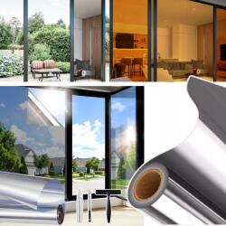  Öntapadós Velencei tükör ablakfólia, fényvédő, 90 x 200 cm (folia okienna termoizolacyjna)