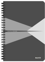 Leitz Spirálfüzet vonalas LEITZ Office A/5 90 lapos karton borítóval szürke (44590085)
