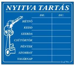 Gungl Dekor Piktogram Nyitva tartás /számokkal/ 7 napos kék (010/ 1K) - irodaszerwebaruhaz