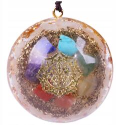  Nyaklánc Medál Műgyanta Orgonit Természetes Türkiz Achát Aventurin Jáspis (naszyjnik z żywicy 12379)