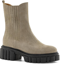 Bravo Moda Szürke bokacsizma, természetes velúrbőrből, Size 36 (E2352 Cappuccino Welur 36)