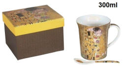 P&P Import Porcelánbögre kanállal, 300ml, Klimt: The Kiss (W8A94-21058)
