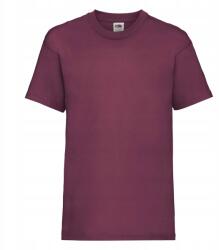 Fruit of the Loom Gyerek Póló Valueweight Burgundi méret 5-6(116) (TD1)
