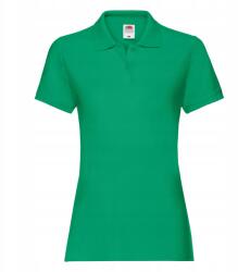Fruit of the Loom Prémium Polo Kelly Green női póló méret M