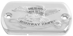 Highway Hawk főfékhenger fedél Live to Ride emblémával, Yamaha XVS Drag Star / Midnight Star / Classic, krómozott HIGHWAY HAWK Tuning és kiegészítők Emblémák