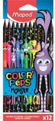 Maped Színes ceruza készlet 12 db-os háromszög - MONSTERS (IMA862612)