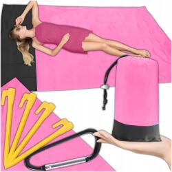  Piknik Strandszőnyeg Nagy Vízálló Piknik Takaró 210x200 (MATA NA PLAŻĘ Z ZACZEPAMI RÓŻOWA 210x200)