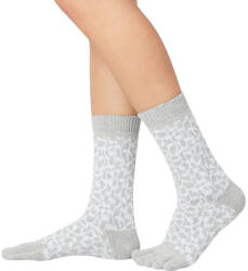 Knitido Trailer Garden Leopard Light Gray / White Zokni