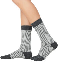 Knitido Trailer Garden Glitter Stripe Dark Gray / Light Gray Zokni